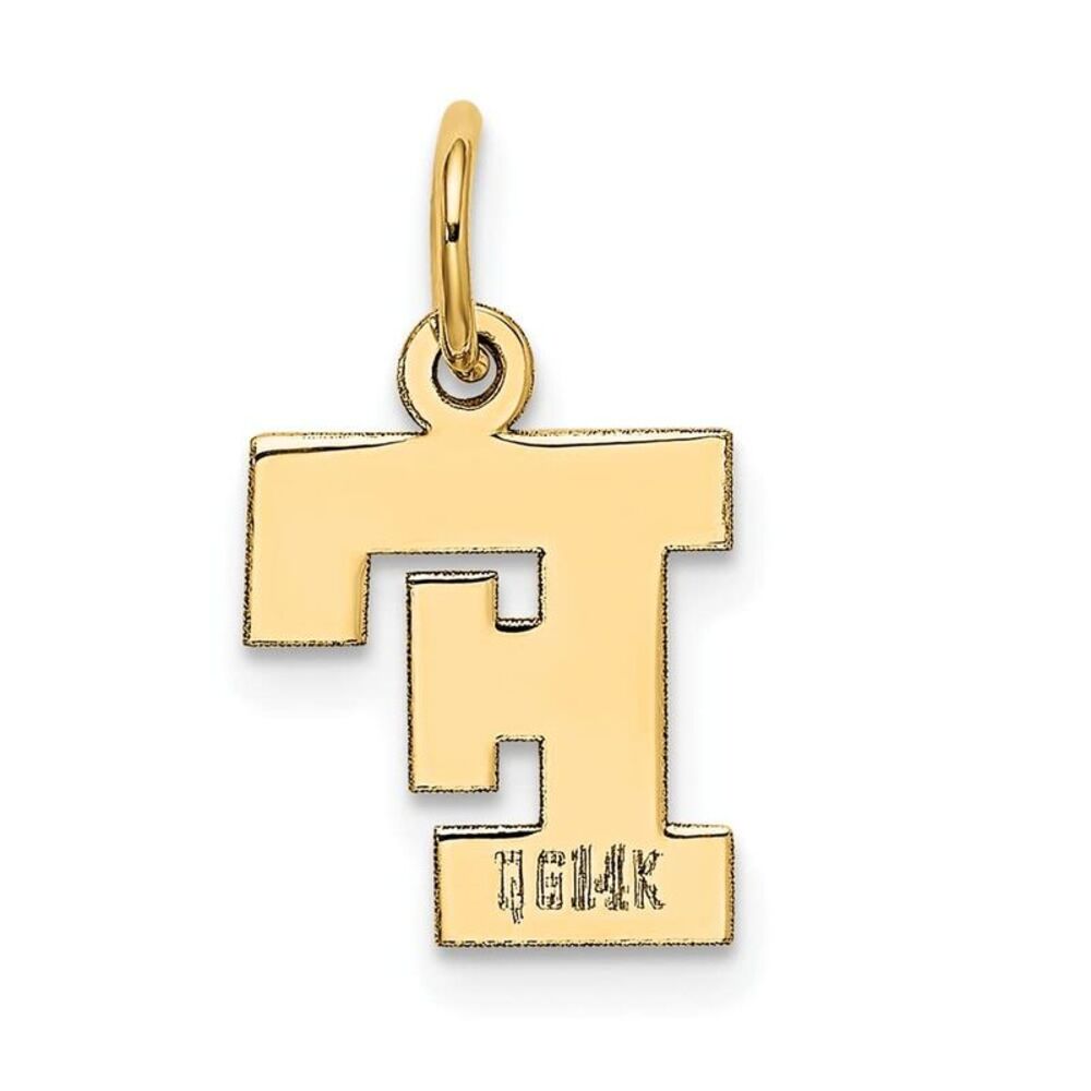 10k Yellow Gold Small Block Initial F Charm - image 8